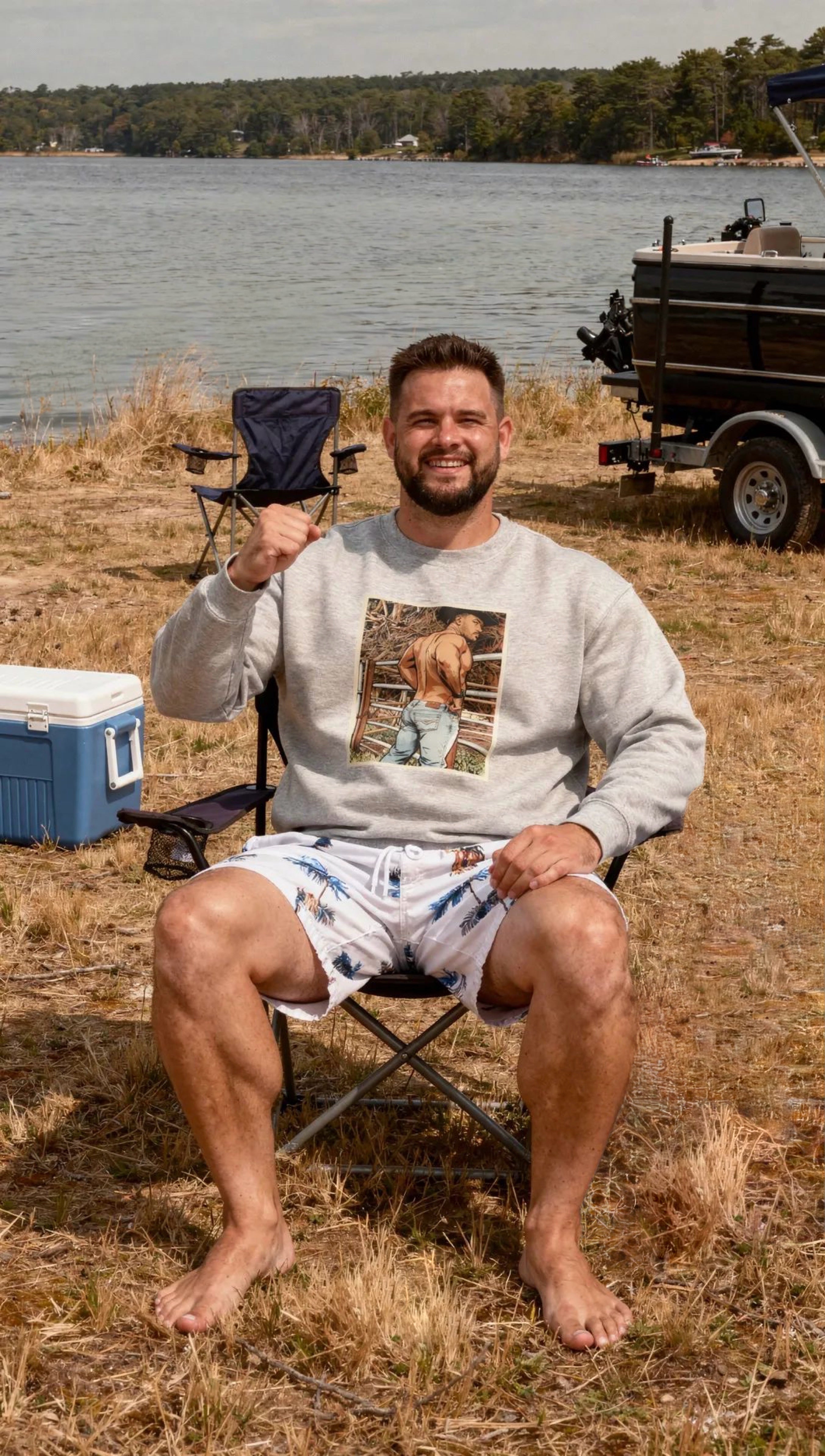 Rugged Cowboy Crewneck Sweater